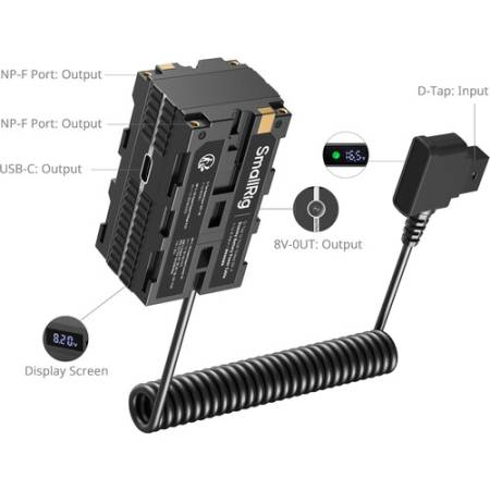 SmallRig 4884 - adapter zasilania, porty